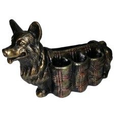 Карандашница "Корги", в патине